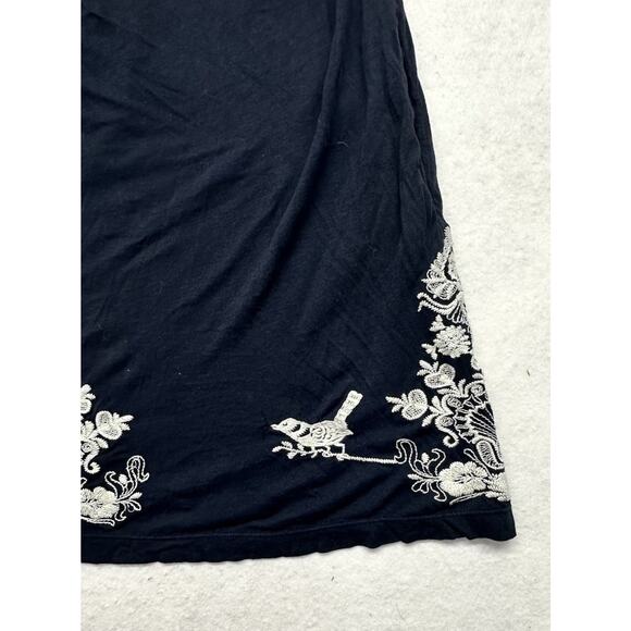 Johnny Was Dress Womens XS Black Floral Embroidered Off Shoulder - Picture 6 of 10